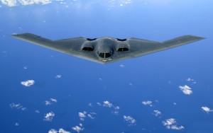 A B-2 Spirit soars after a refueling mission over the Pacific Ocean on Tuesday, May 30, 2006. The B-2, from the 509th Bomb Wing at Whiteman Air Force Base, Mo., is part of a continuous bomber presence in the Asia-Pacific region. (U.S. Air Force photo/Staff Sgt. Bennie J. Davis III)
